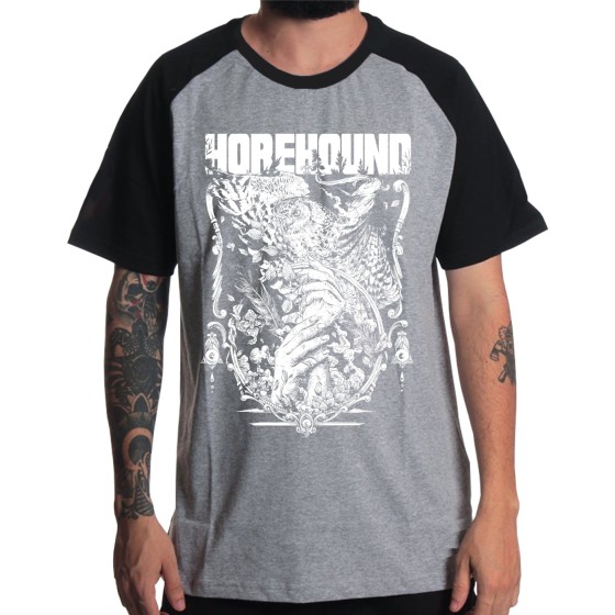 Rockwear Brasil - Camiseta Raglã Horehound Rockwear Preta