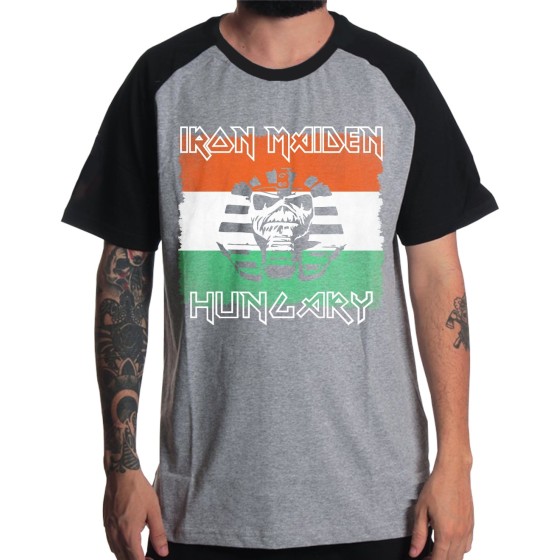 Rockwear Brasil - Camiseta Raglã Iron Maiden 2 Rockwear Preta