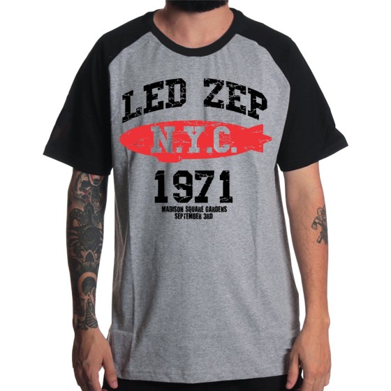 Rockwear Brasil - Camiseta Raglã Led Zeppelin 2 Rockwear Preta