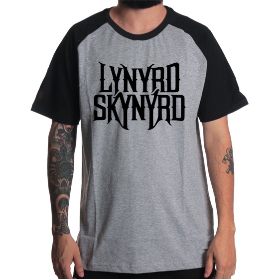 Rockwear Brasil - Camiseta Raglã Lynyrd Skynyrd Rockwear Preta