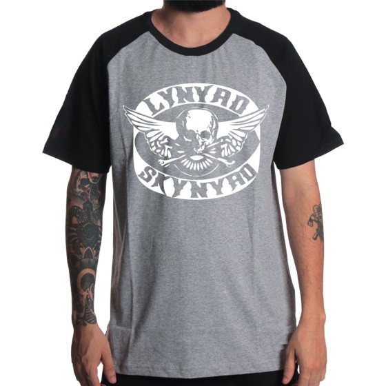 Rockwear Brasil - Camiseta Raglã Lynyrd Skynyrd 4 Rockwear Preta