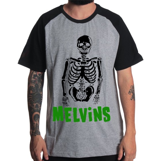 Rockwear Brasil - Camiseta Raglã Melvins Rockwear Preta