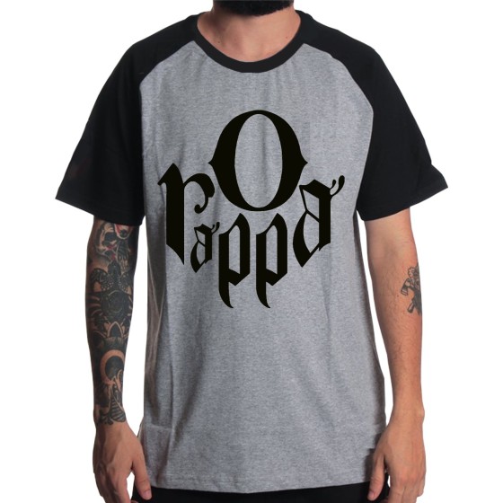 Rockwear Brasil - Camiseta Raglã O Rappa Rockwear Preta