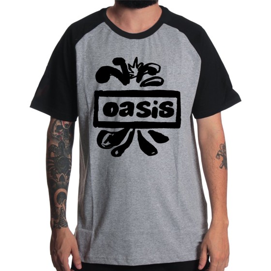 Rockwear Brasil - Camiseta Raglã Oasis Rockwear Preta