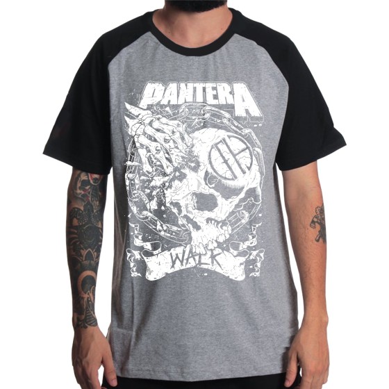 Rockwear Brasil - Camiseta Raglã Pantera Rockwear Preta