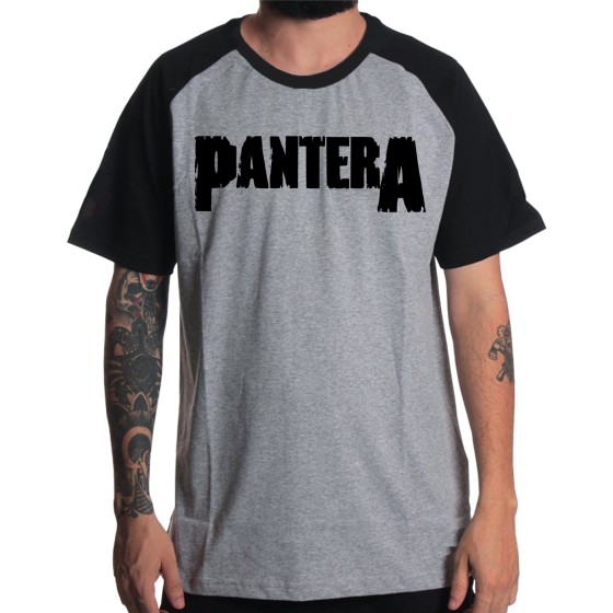 Rockwear Brasil - Camiseta Raglã Pantera 2 Rockwear Preta