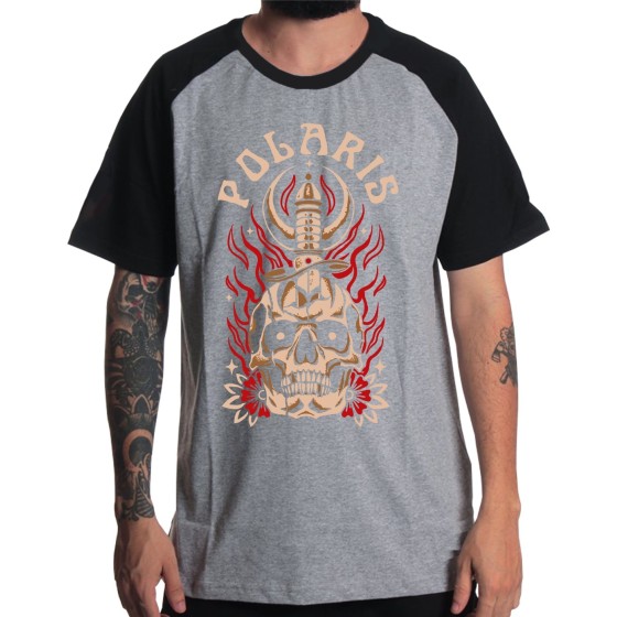 Rockwear Brasil - Camiseta Raglã Polaris 5 Rockwear Preta