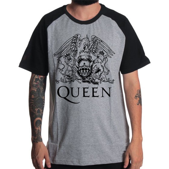 Rockwear Brasil - Camiseta Raglã Queen Rockwear Preta