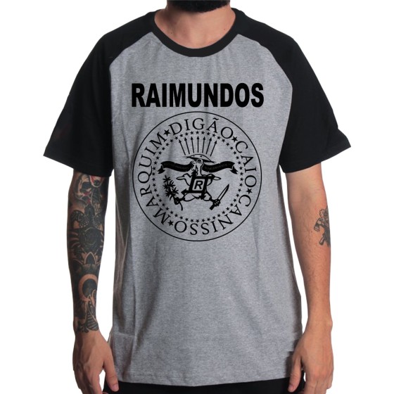 Rockwear Brasil - Camiseta Raglã Raimundos Rockwear Preta