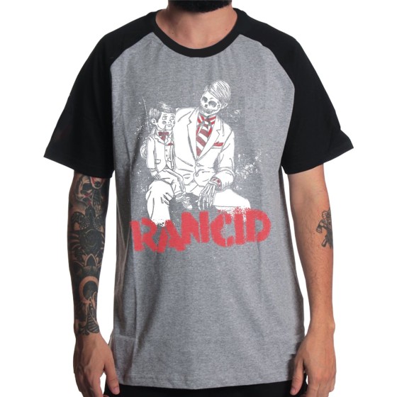 Rockwear Brasil - Camiseta Raglã Rancid 3 Rockwear Preta