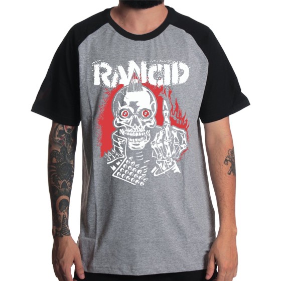 Rockwear Brasil - Camiseta Raglã Rancid 4 Rockwear Preta