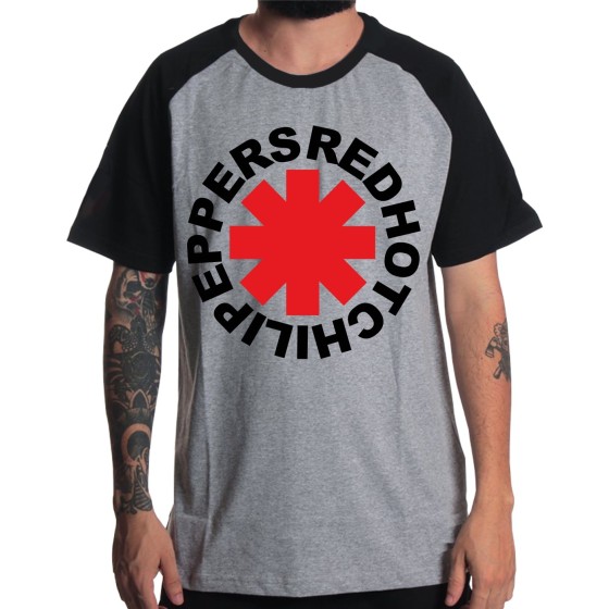 Rockwear Brasil - Camiseta Raglã Red Hot Chilli Peppers Rockwear Preta