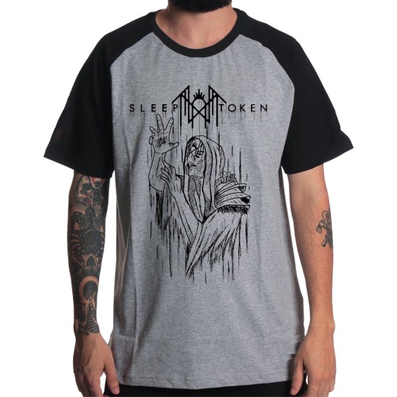 Rockwear Brasil - Camiseta Raglã Sleep Token 4 Rockwear Preta