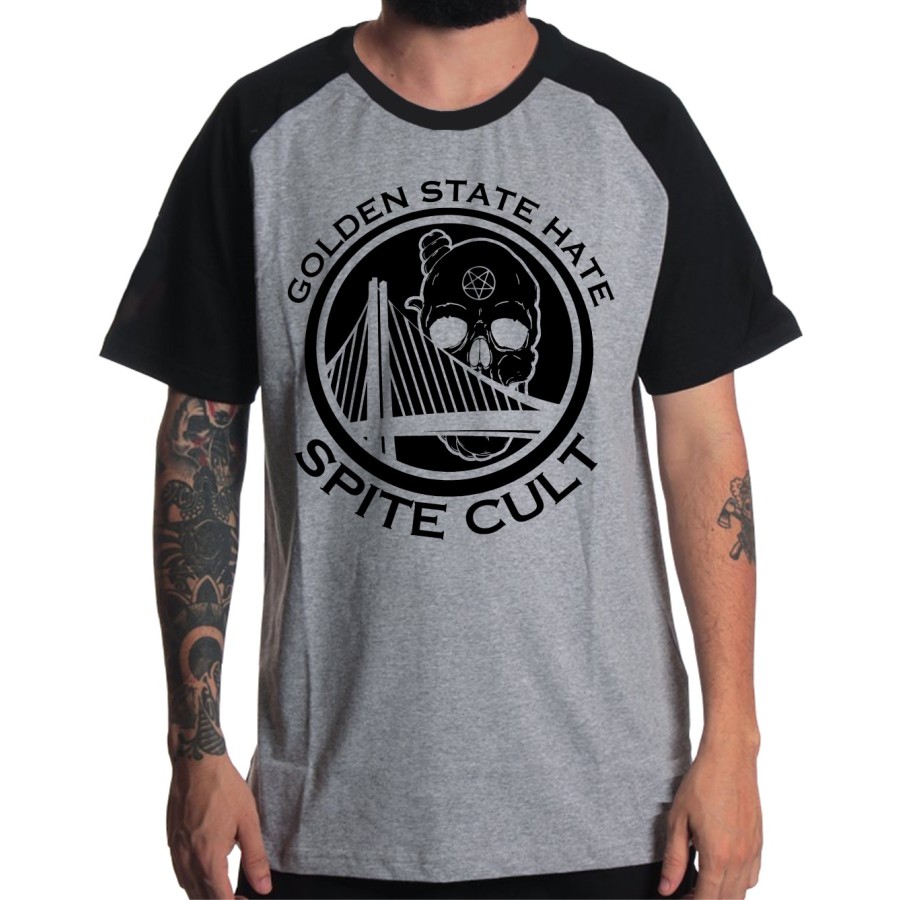 Rockwear Brasil - Camiseta Raglã Spite Rockwear Preta Rockwear Brasil - Camiseta Raglã Spite Rockwear Preta