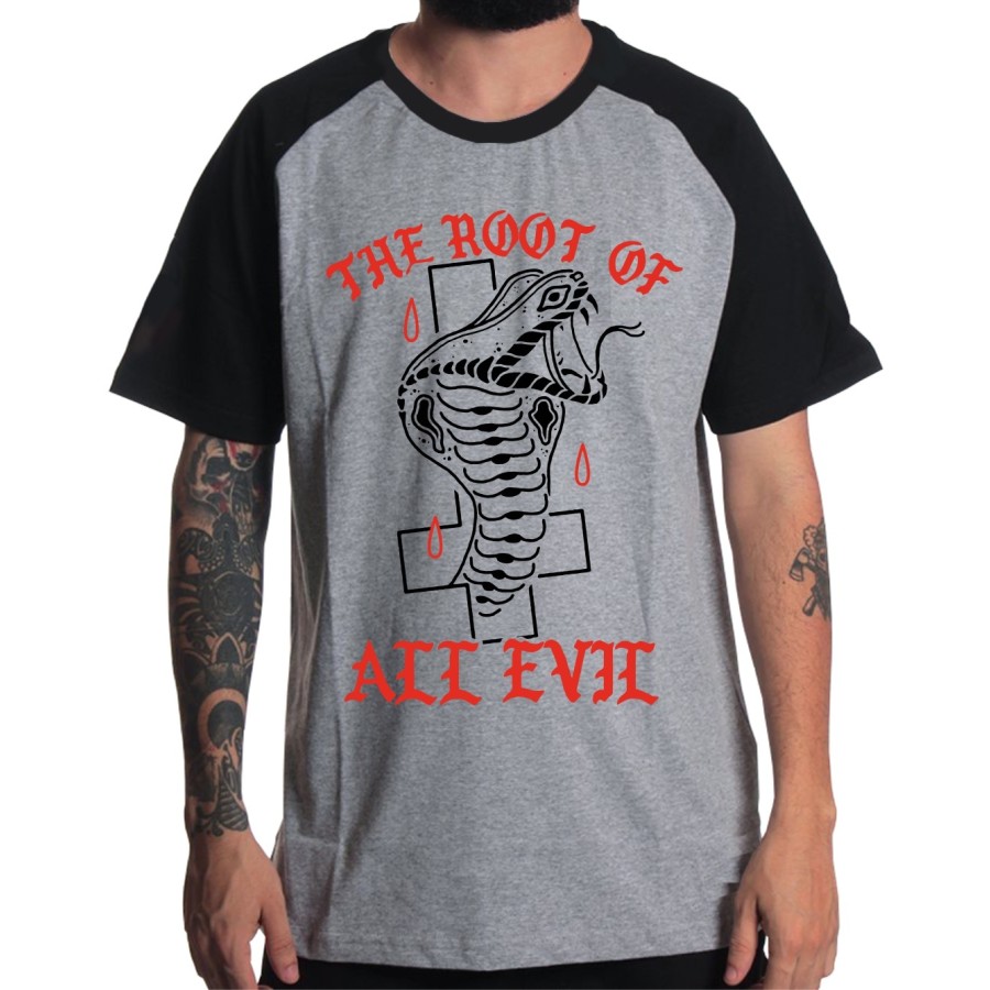 Rockwear Brasil - Camiseta Raglã Spite 2 Rockwear Preta Rockwear Brasil - Camiseta Raglã Spite 2 Rockwear Preta