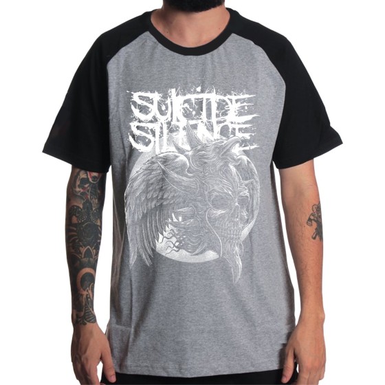 Rockwear Brasil - Camiseta Raglã Suicide Silence 2 Rockwear Preta
