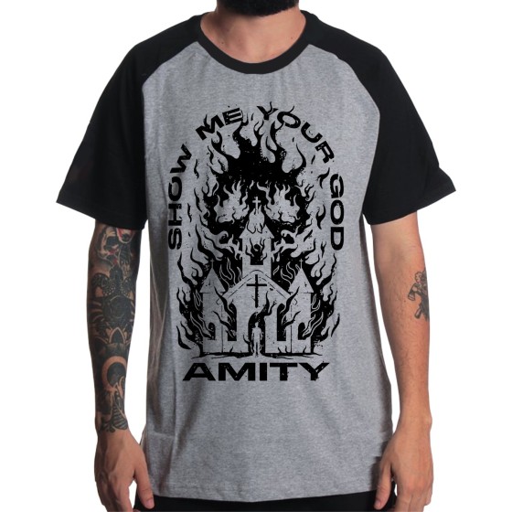 Rockwear Brasil - Camiseta Raglã The Amity Affliction Rockwear Preta