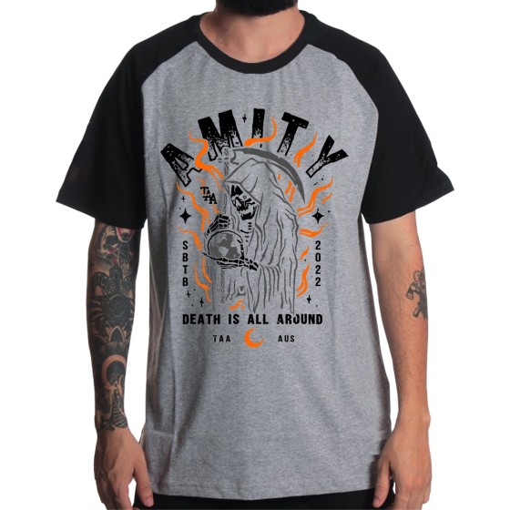 Rockwear Brasil - Camiseta Raglã The Amity Affliction 2 Rockwear Preta