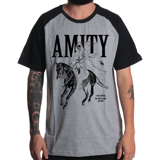Rockwear Brasil - Camiseta Raglã The Amity Affliction 4 Rockwear Preta
