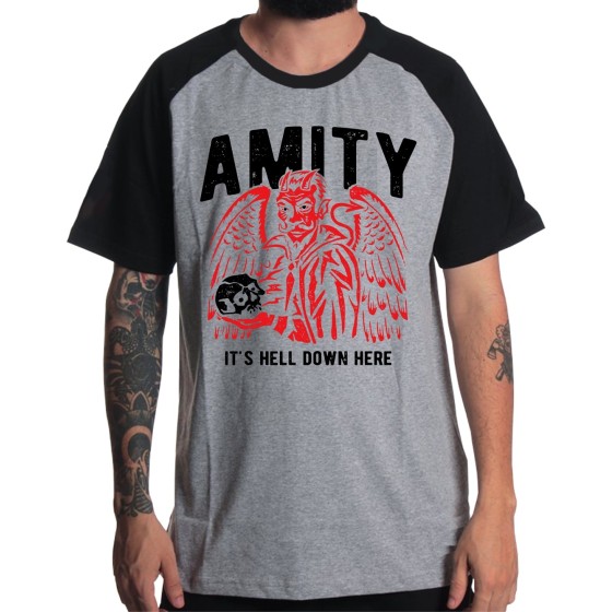 Rockwear Brasil - Camiseta Raglã The Amity Affliction 6 Rockwear Preta