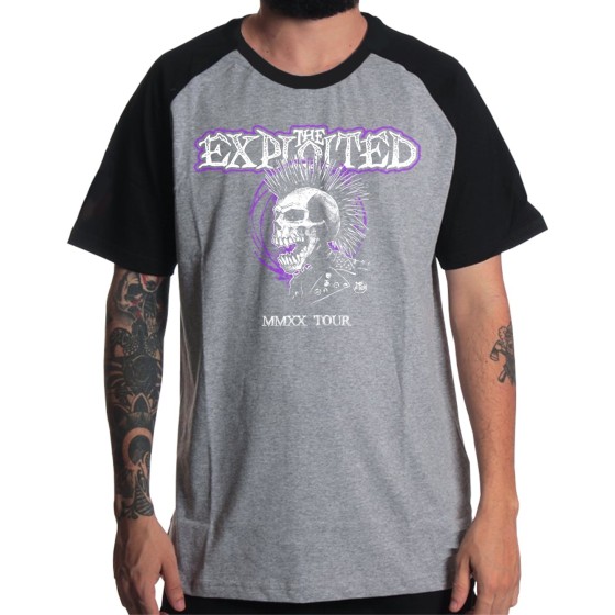Rockwear Brasil - Camiseta Raglã The Exploited 2 Rockwear Preta