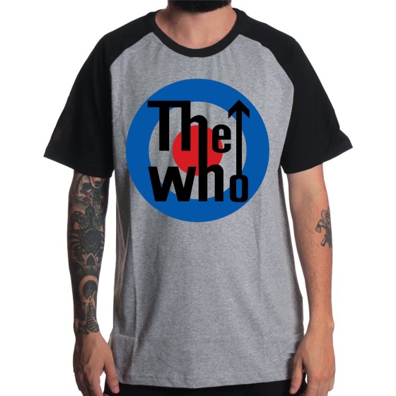 Rockwear Brasil - Camiseta Raglã The Who Rockwear Preta