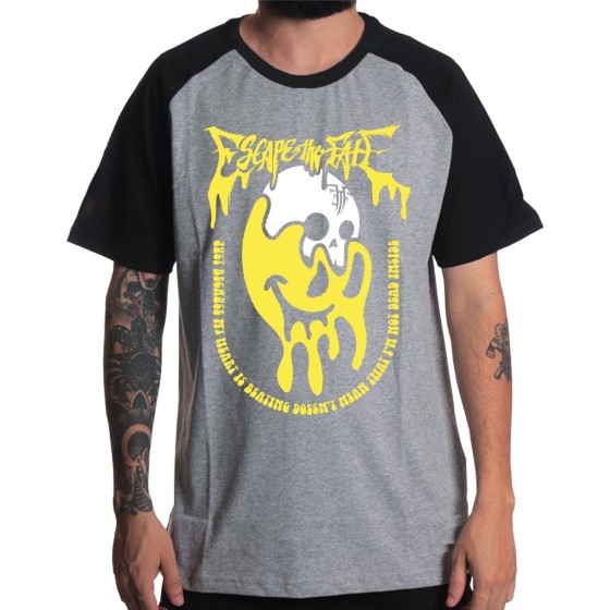 Rockwear Brasil - Camiseta Raglã Escape The Fate 2 Rockwear Preta
