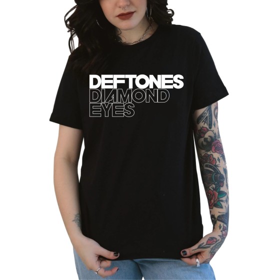 Rockwear Brasil - Baby look Deftones 2 Rockwear Preta