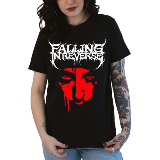 Rockwear Brasil - Baby look Falling In Reverse 4 Rockwear Preta