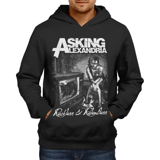 Rockwear Brasil - Moletom Asking Alexandria 4 Rockwear Preto
