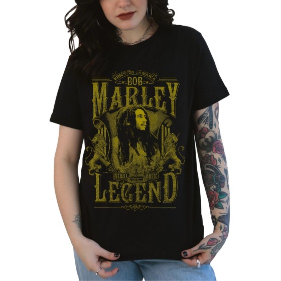 Rockwear Brasil - Baby look Bob Marley Rockwear Preta