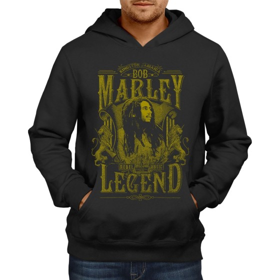 Rockwear Brasil - Moletom Bob Marley Rockwear Preto