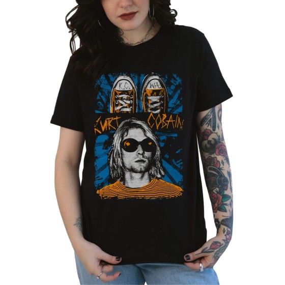 Rockwear Brasil - Baby look Nirvana 7 Rockwear Preta