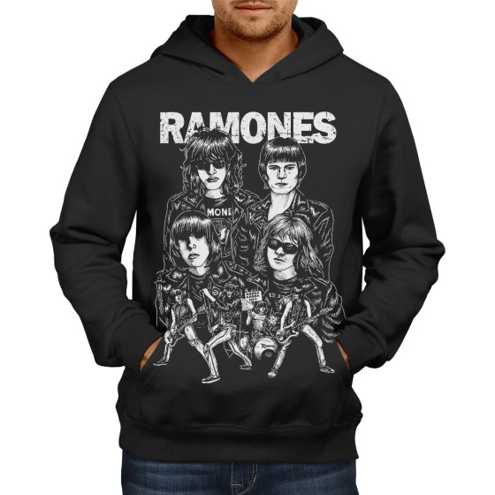 Rockwear Brasil - Moletom Ramones 4 Rockwear Preto