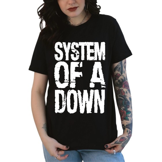Rockwear Brasil - Baby look System Of A Down 3 Rockwear Preta