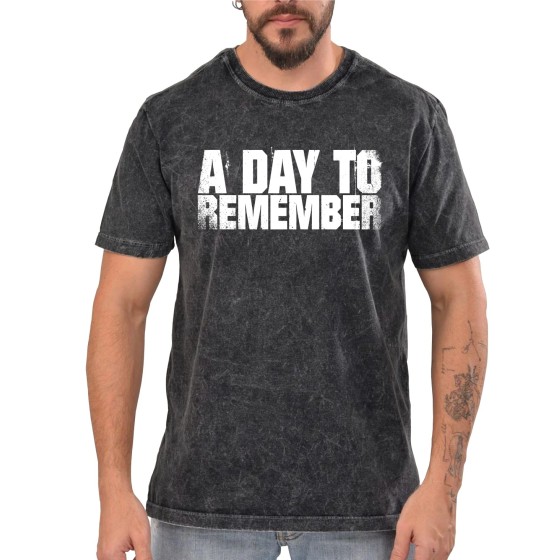 Rockwear Brasil - Camiseta Marmore A Day To Remember 5 Rockwear Preta