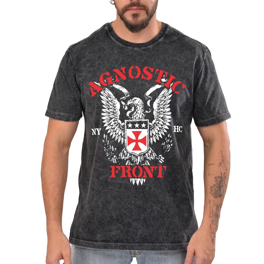 Rockwear Brasil - Camiseta Marmore Agnostic Front Rockwear Preta