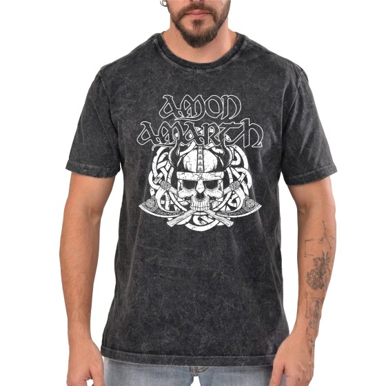 Rockwear Brasil - Camiseta Marmore Amon Amarth Rockwear Preta