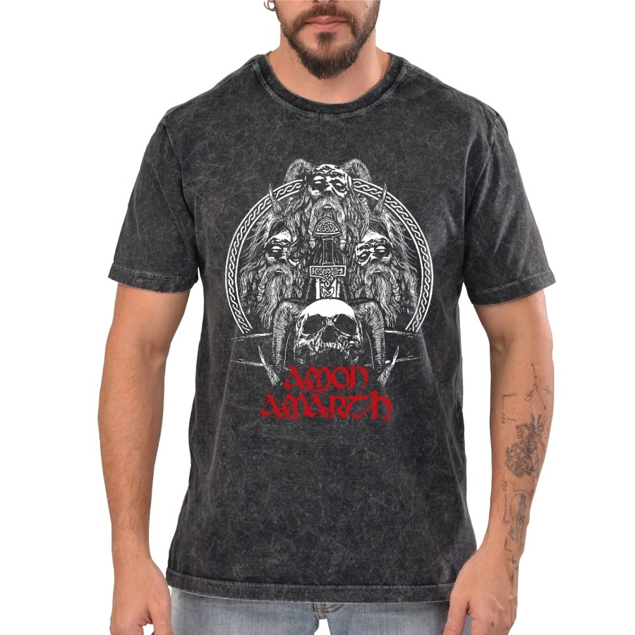 Rockwear Brasil - Camiseta Marmore Amon Amarth 2 Rockwear Preta