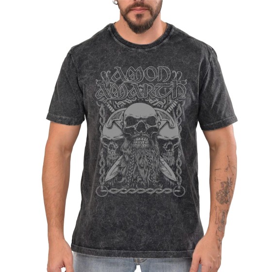 Rockwear Brasil - Camiseta Marmore Amon Amarth 3 Rockwear Preta