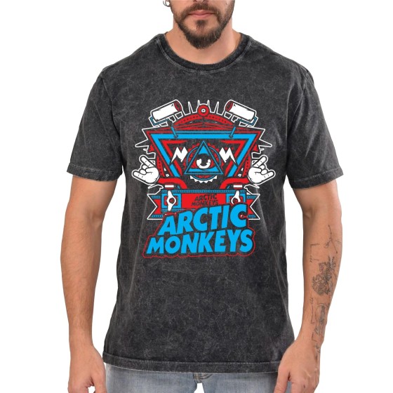 Rockwear Brasil - Camiseta Marmore Arctic Monkeys 2 Rockwear Preta