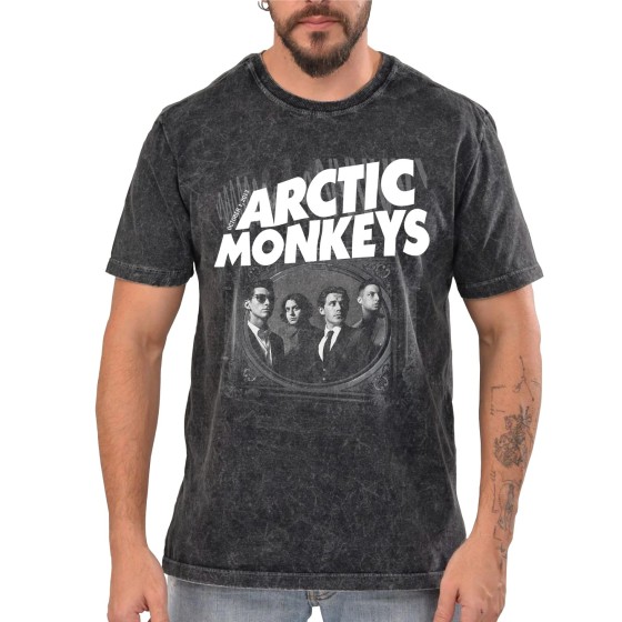 Rockwear Brasil - Camiseta Marmore Arctic Monkeys 3 Rockwear Preta