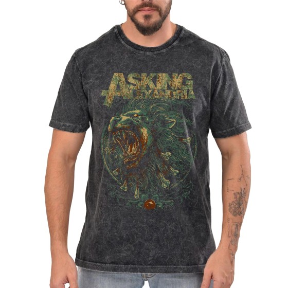Rockwear Brasil - Camiseta Marmore Asking Alexandria 2 Rockwear Preta
