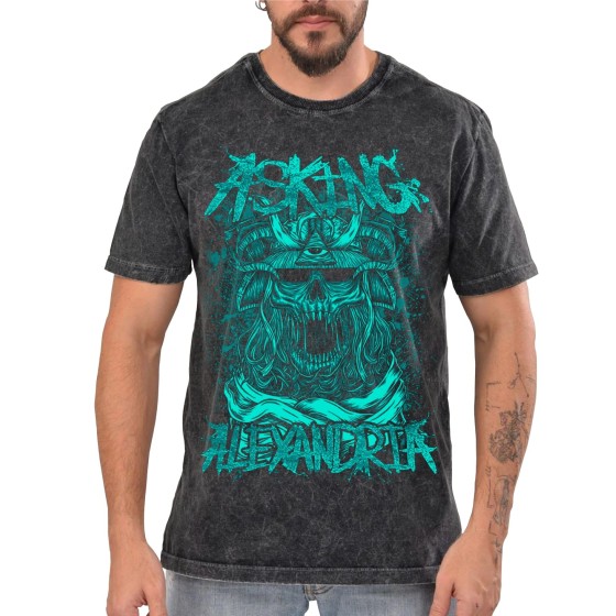 Rockwear Brasil - Camiseta Marmore Asking Alexandria 5 Rockwear Preta
