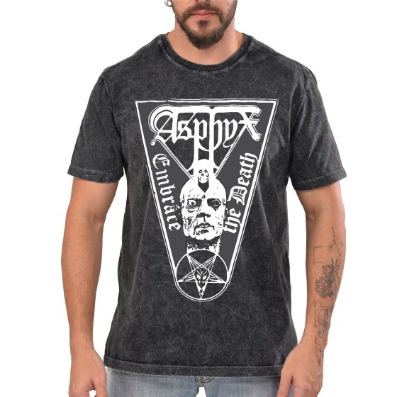 Rockwear Brasil - Camiseta Marmore Asphyx Rockwear Preta