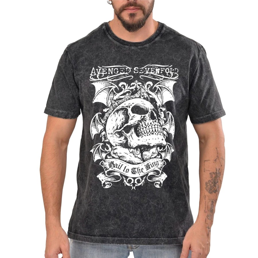 Rockwear Brasil - Camiseta Marmore Avenged Sevenfold 5 Rockwear Preta Rockwear Brasil - Camiseta Marmore Avenged Sevenfold 5 Rockwear Preta