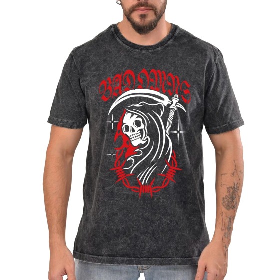 Rockwear Brasil - Camiseta Marmore Bad Omens Rockwear Preta