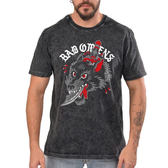 Rockwear Brasil - Camiseta Marmore Bad Omens 2 Rockwear Preta