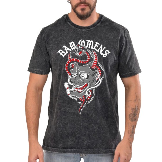 Rockwear Brasil - Camiseta Marmore Bad Omens 3 Rockwear Preta