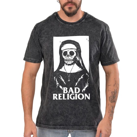 Rockwear Brasil - Camiseta Marmore Bad Religion Rockwear Preta